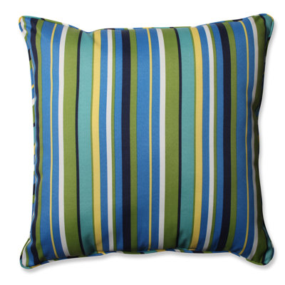 Coussin de plancher intérieur/extérieur Topanga Stripe Lagoon