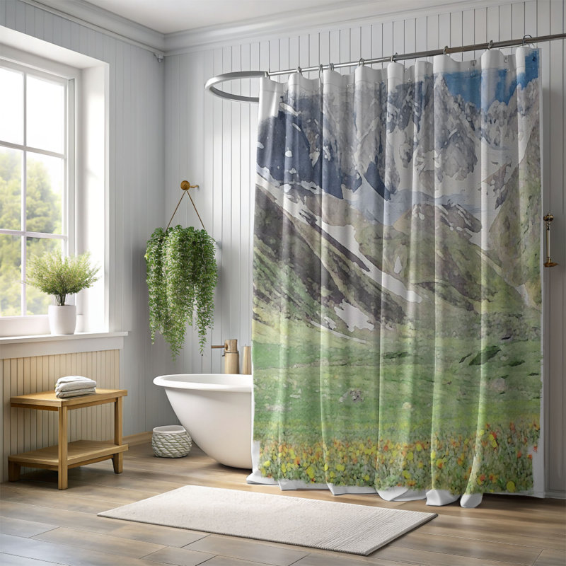 Rideau de douche Fullington, H 74 po x l 71 po