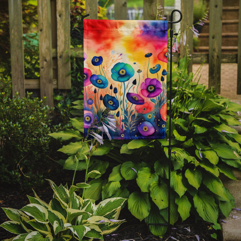 Drapeau de jardin double en polyester H 15,5 po x l 11,25 po