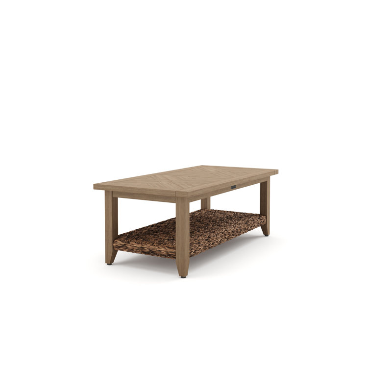 Cayman Resort-Grade Aluminum Faux Wood Coffee Table