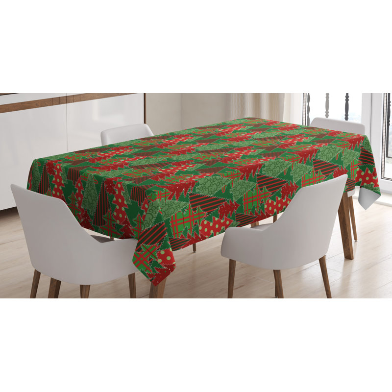 Christmas Dining Room Kitchen Tablecloth, 90" L x 60" W