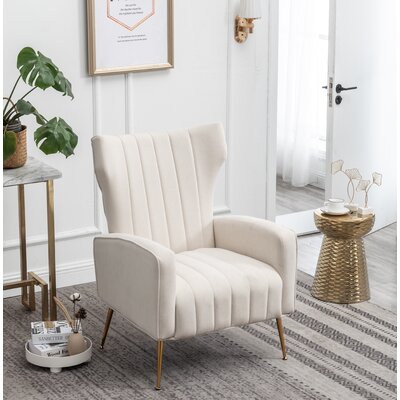 Etta Avenue™ Milana Upholstered Wingback Chair & Reviews | Wayfair