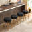 24" Tall, Round Bar Stools, Set Of 2 - Contemporary Upholstered Dining Stools For Kitchens, Coffee Shops And Bar Stores - Includes Sturdy Hardware Support Legs