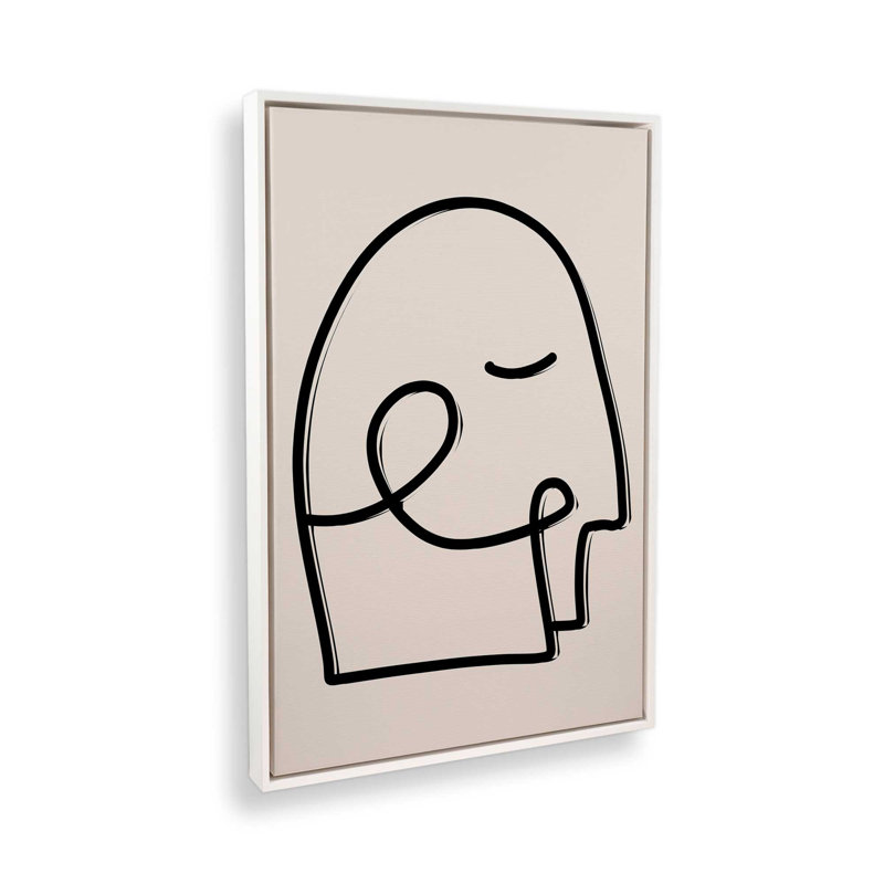 Mindful Gaze v1, impression, Toile à cadre flottant blanc opaque, H 18,75 po x l 12,75 po x P 1,75 po