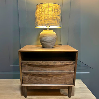 Oscar 58cm W Solid + Manufactured Wood Bedside Table