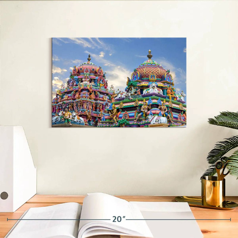 Adella Gopuram Hindu Temples, 8" H x 12" W