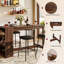 Table de bar rectangulaire de 150 cm (59 po) de hauteur comptoir avec étagères de rangement latérales, table de bar de cuisine et table à manger pour salle à manger-1944544152