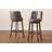 Upholstered Counter Stool with Solid Wood Frame-67492020