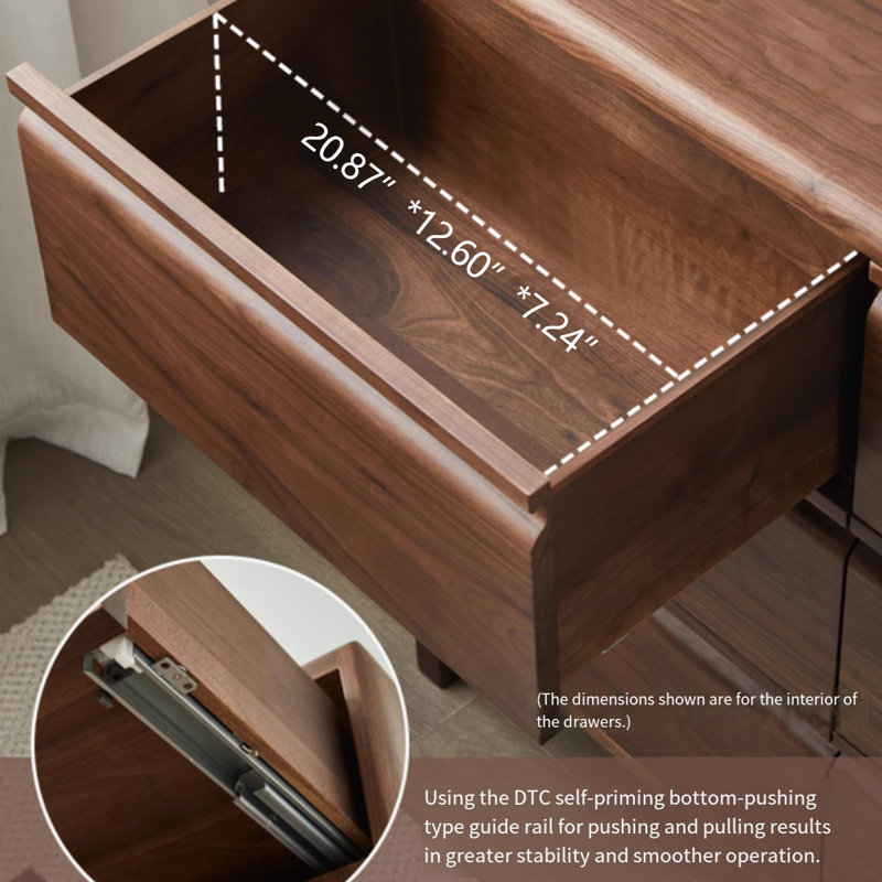 Armoire d'appoint en noyer massif
