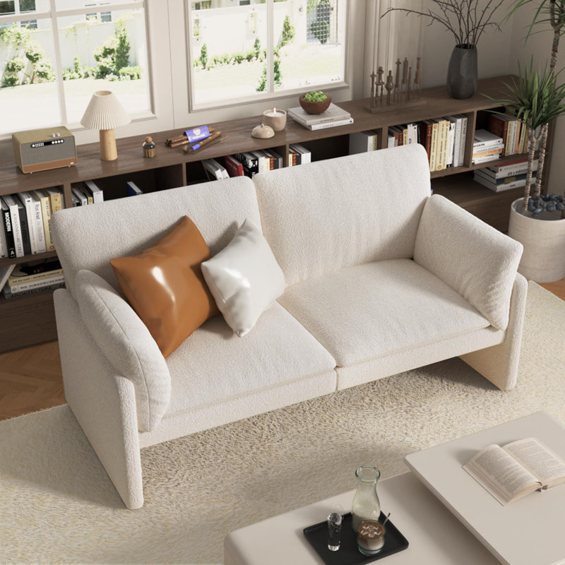 Shellene 2 Seater Teddy Sofa, White