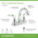Elm Centerset Two Handle Bathroom Faucet with Push Pop Drain