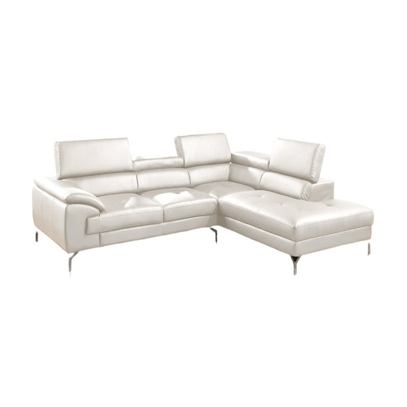 Canapé modulaire 2 pièces Mobilier de salon, Simili cuir blanc