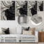 Noir et blanc marbré Dreamscape I - décoration murale géométrique moderne en métal-116147980