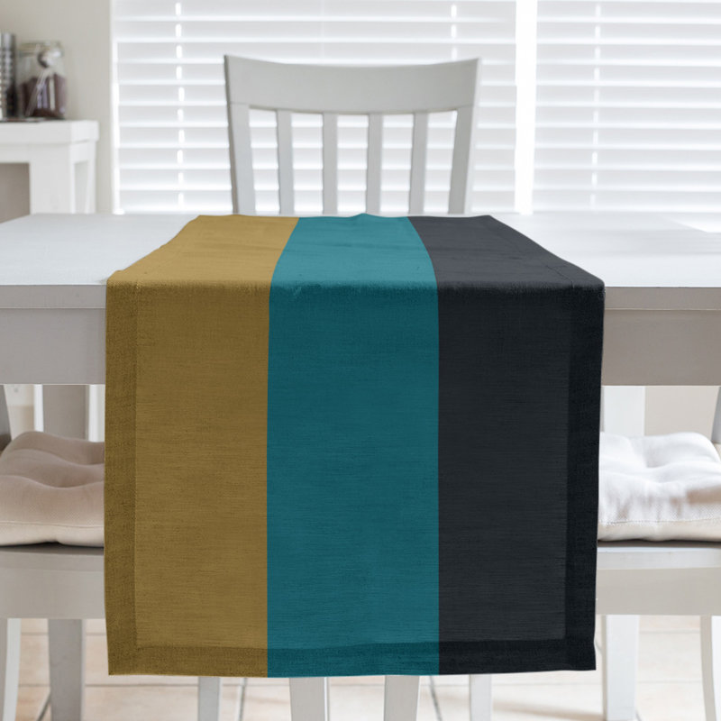 Cleveland Throwback Football Stripes Table Runner, 72" L x 16" W, Cotton Blend