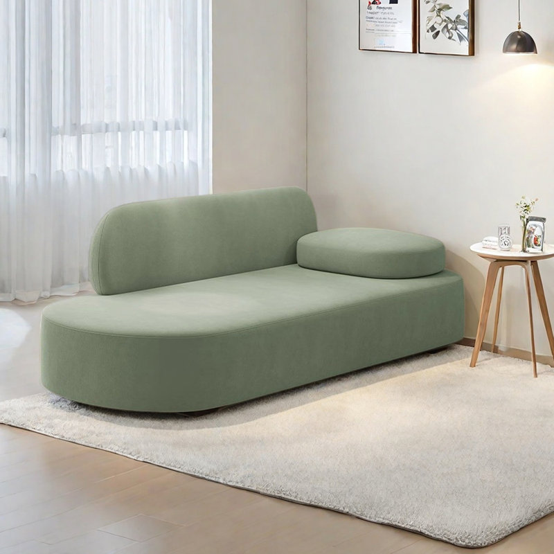 Méridienne légère et luxueuse, Orienté à droite, Vert