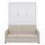Lit escamotable Murphy avec conception murale et coussin confortable-413840313-423706682