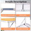 3 pi. Table de patio pliante noire en aluminium-2102426362