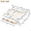 Lit de jour simple avec lit gigogne, structure de lit de jour en bois avec tiroirs de rangement, tablettes latérales et bureau-1854581033-1854581039