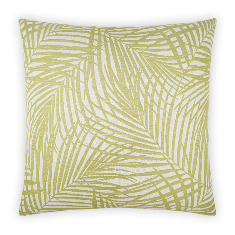 Coussin décoratif d'extérieur Prudy, Vert, Carré 22 po