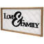 «Love and Family», art mural encadré en bois - 19,5 po