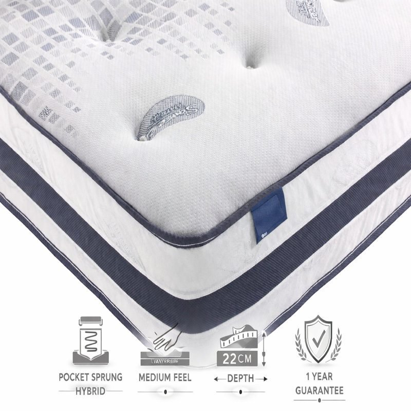 Sareer Gel Comfort Pocket Sprung Mattress, Kingsize (5')