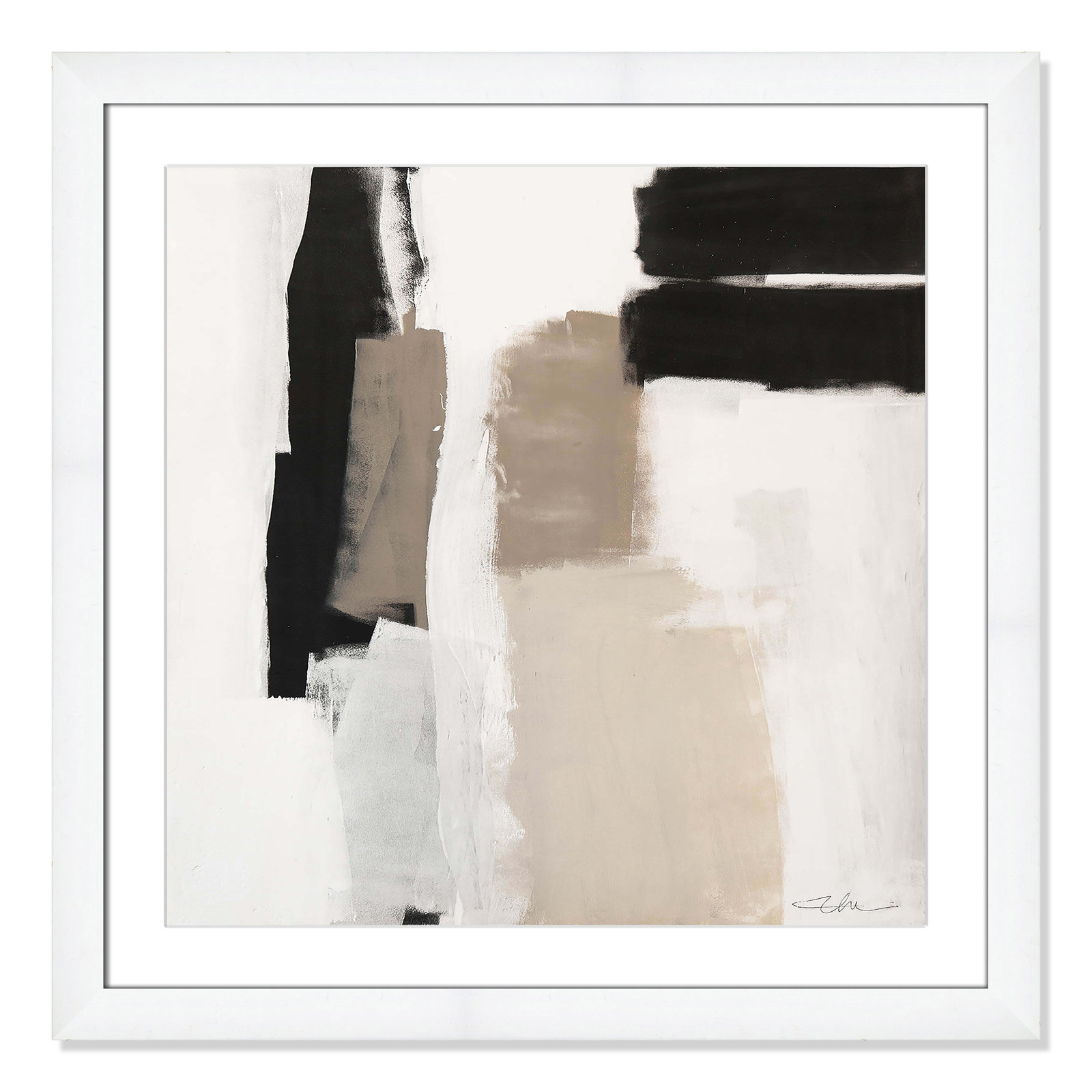 Earth Scapes II-A Print by Casa Fine Arts, White Cube Framed, 29" H x 29" W x 1.25" D