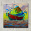 «Red Solid» de Valery Vecu Quitard par Red Barrel Studio®, art mural en verre acrylique, ACR-39949-2091350122