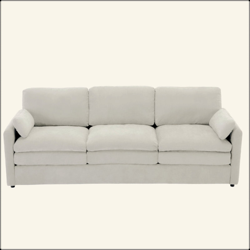 89 po Cozy rembourré 3 places surdimensionné Canapé 3 places surdimensionné Canapé à 2 places Coussin moelleux pour le salon