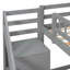 Lit mezzanine simple avec deux commodes, bureau et bande lumineuse-417056095-417056094