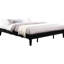 Très grand lit noir Eastern au design universel, finition élégante, support de matelas à lattes, fabrication en bois d'hévéa et en pin, lit d'installation de la tête de lit, esthétique moderne, fabriqué en pin,-130583753-130583755