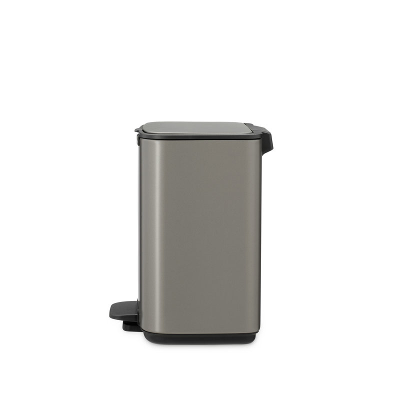 Brabantia Bo Pedal Bin, 4 L, Platinum, 26.8cm H x 19.9cm W x 20.8cm D
