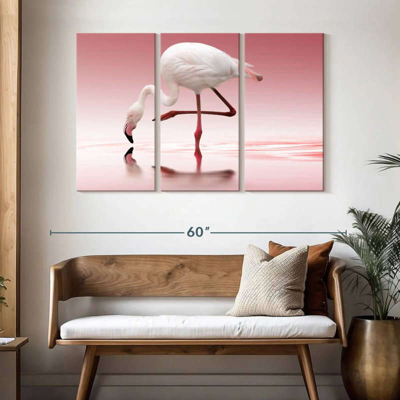 Brampt Bent Flamingo, 32" H x 50" W