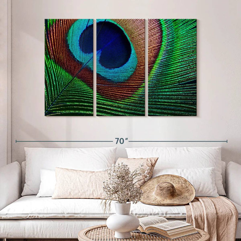 Brampt Fine Peacock Feather, 32" H x 50" W