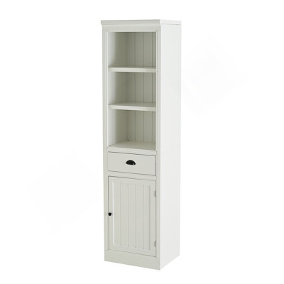75 Inch Tall Display Shelf with Cabinet, Retro Style for Hallways, Living Rooms, and Workspaces - White by Red Barrel Studio