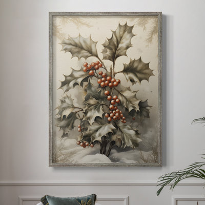 «Christmas Holiday Art DCCX III», reproduction d'art encadrée - bois massif