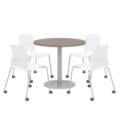 36" L Round Breakroom Table and Chair Set
