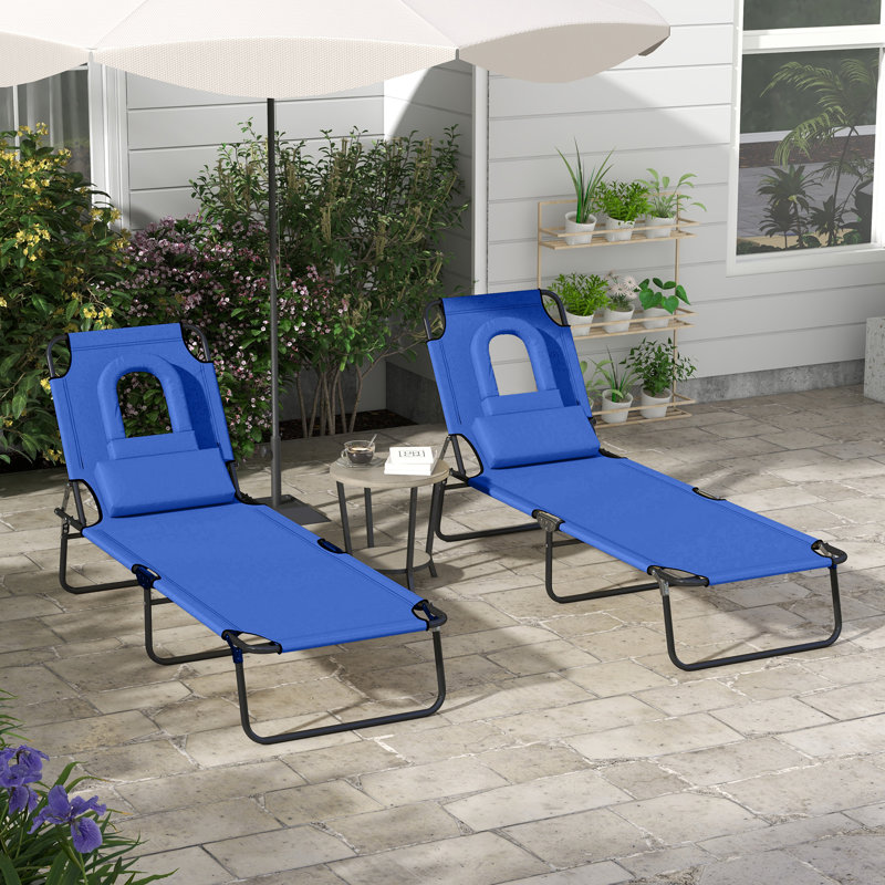 Outdoor Lounge Chair, Blue