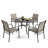 Alyah Round 4 - Person 42" Long Dining Set-88969129
