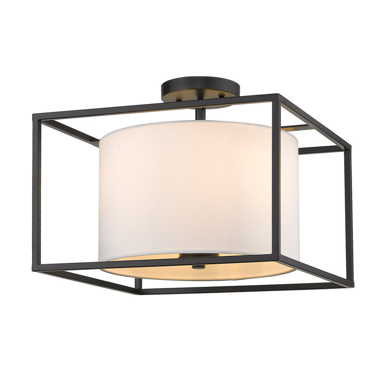 Plafonnier semi-encastré 3 lumières 14,5 po Hodder