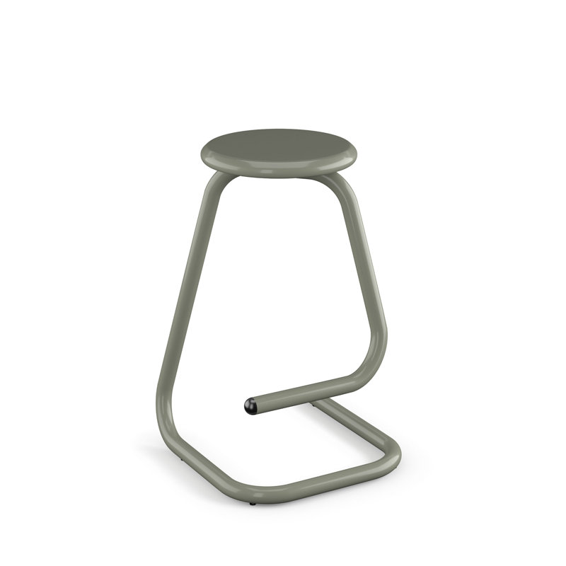 Tabouret en métal Paperclip70, Vert sauge