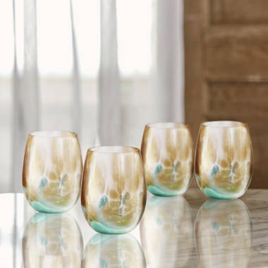 Fitz and Floyd Beaded Highball Glasses - Set of 4