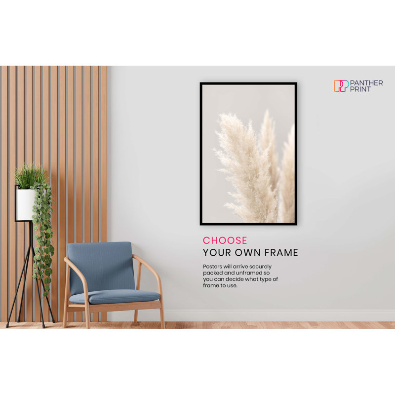Pampass Grass Close Up - No Frame Print, 46cm H x 31cm W