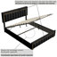 Velvet Ottoman Bed, Glam Upholstered Storage Frame With Trim-343399874-341336521