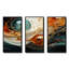 Orange et vagues ondulées oranges, Melody V - art mural abstrait-687440113-687440114