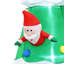 Père Noël grimpant à un arbre gonflable