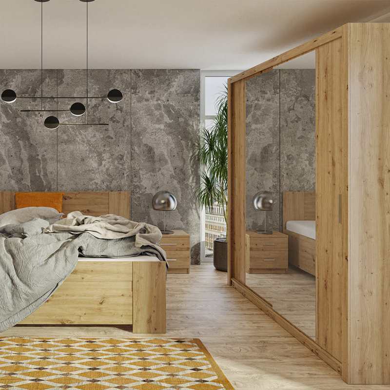 Frazierii 2 Door Manufactured Wood Wardrobe