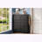 Modern Narrow Shoe Cabinet with 6 Flip Drawers and Hooks, Black-1665173546