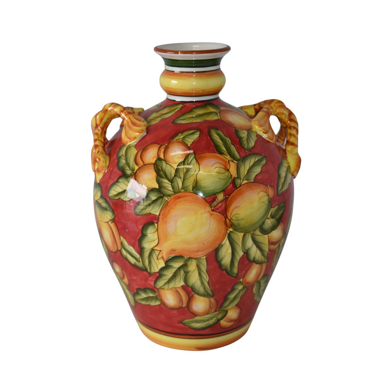 Anahat Yellow 14" Resin Table Vase
