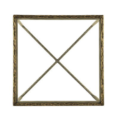 Lalia Modern Hammered Metal X-Brace End Table