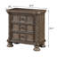 Table de chevet 3 tiroirs gris Eiyanna
